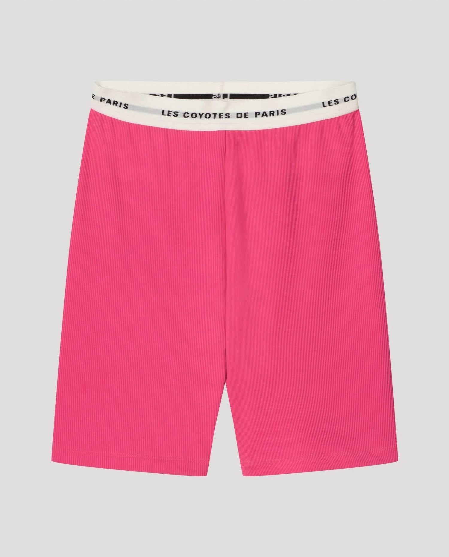 Girl's Ida Ribbed Shorts In Ultra Pink Girls Scallop Hem Shorts