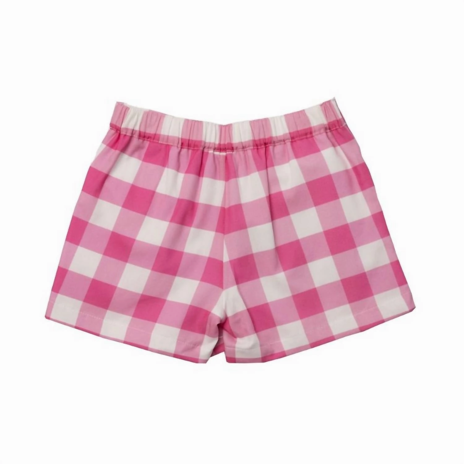 Girl's Jam Buffalo Check Short In Pink Girls Scallop Hem Shorts