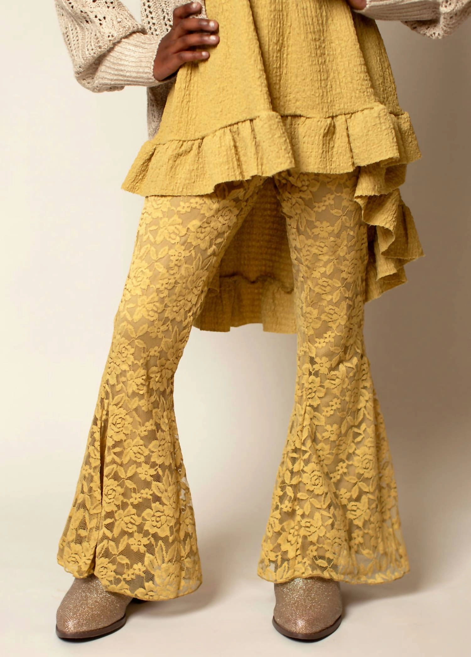 Girl's Kennedy Pant In Dusty Citron leggings girls, wide leg pants girls
