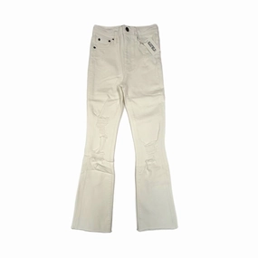 Girl's La Street Flare Jean In White girls bootcut jeans, stretch denim girls