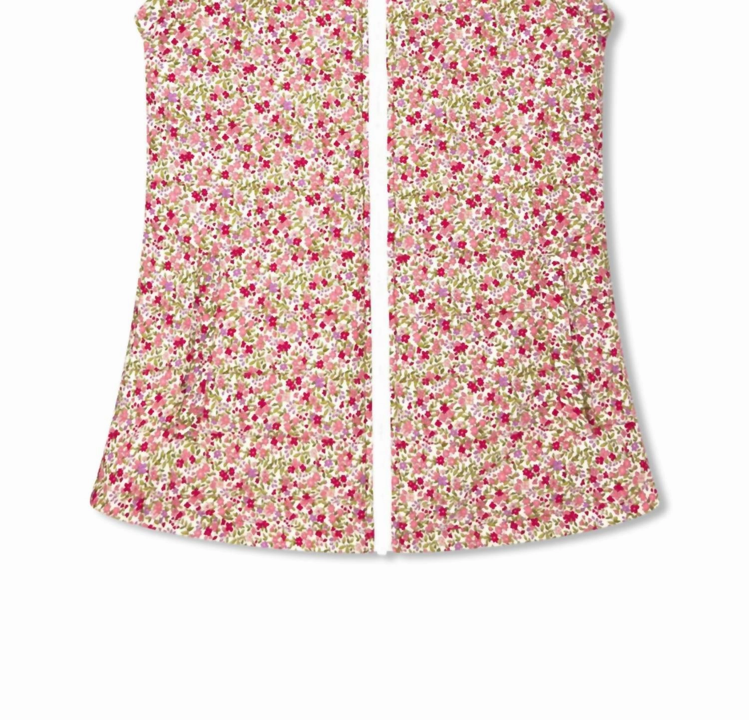 Girl's Layne Vest In Autumn Meadow Floral girls trench coats, waterproof jackets girls