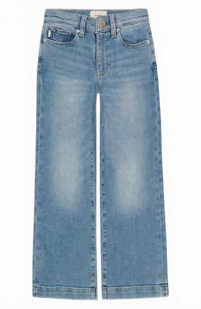 Girl's Lily Wide Leg Jean In Light Wash girls bootcut jeans, stretch denim girls
