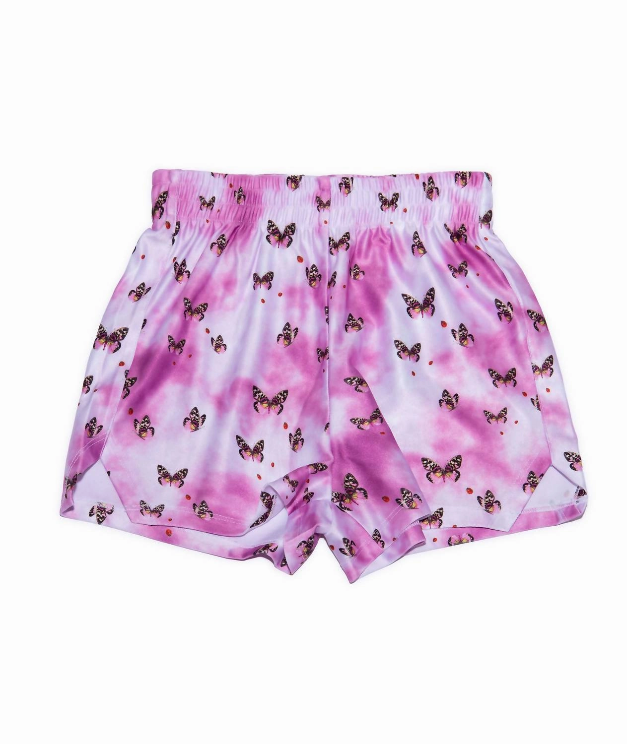 Girl's Lucky Butterflies Gym Shorts In Multi Girls Scallop Hem Shorts
