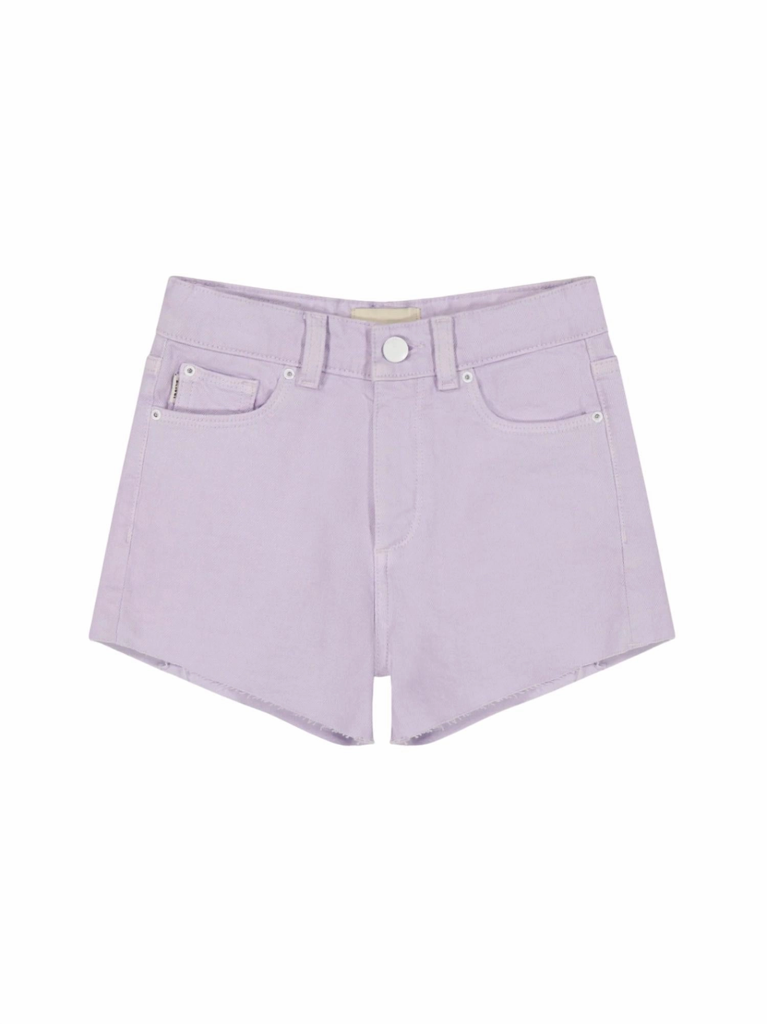 Girl's Lucy Denim Cut Off Short In Lilac Cloud girls bermuda shorts, bike shorts girls