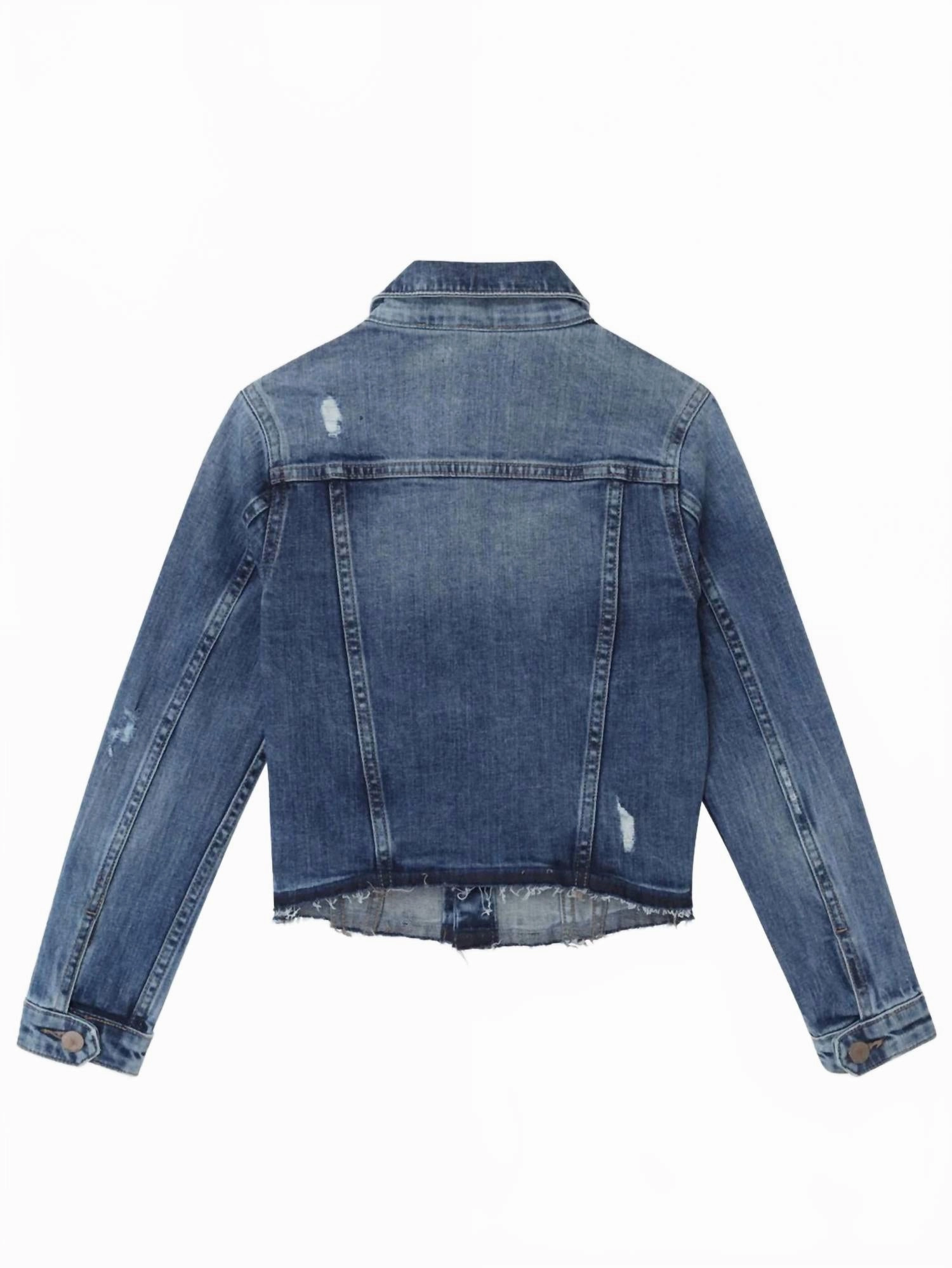 Girl's Manning Denim Jacket In Cloud Girls Sherpa Coat