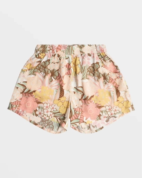 Girl's Midnight Avenue Flowy Printed Shorts In Wbk6-White Viva La Vida girls bermuda shorts, bike shorts girls