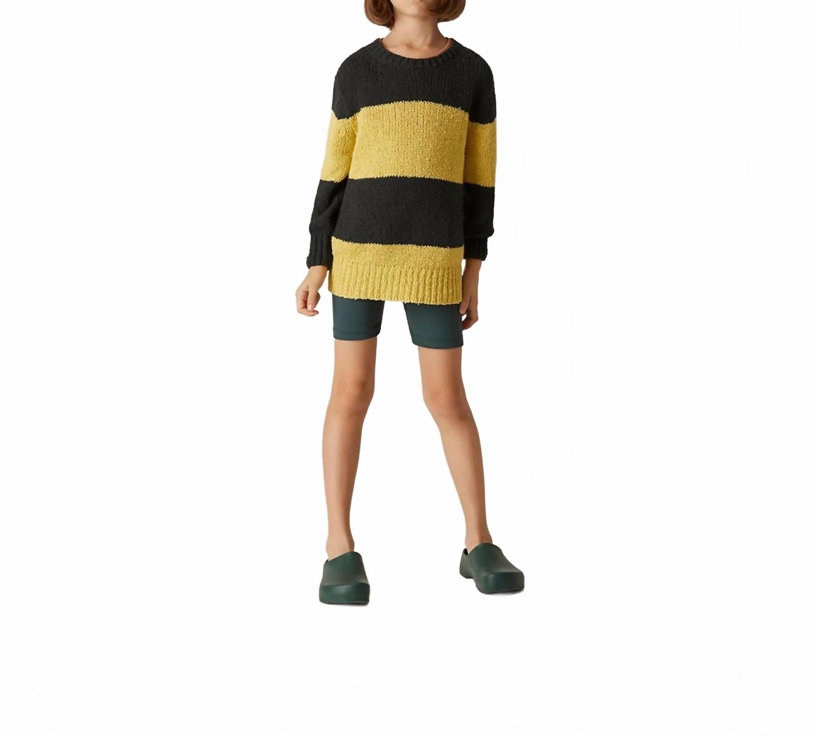 Girl's Nomad Short Leggings In Deep Green Girls Scallop Hem Shorts