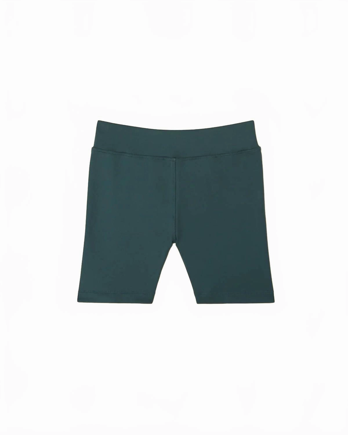 Girl's Nomad Short Leggings In Deep Green girls bermuda shorts, bike shorts girls