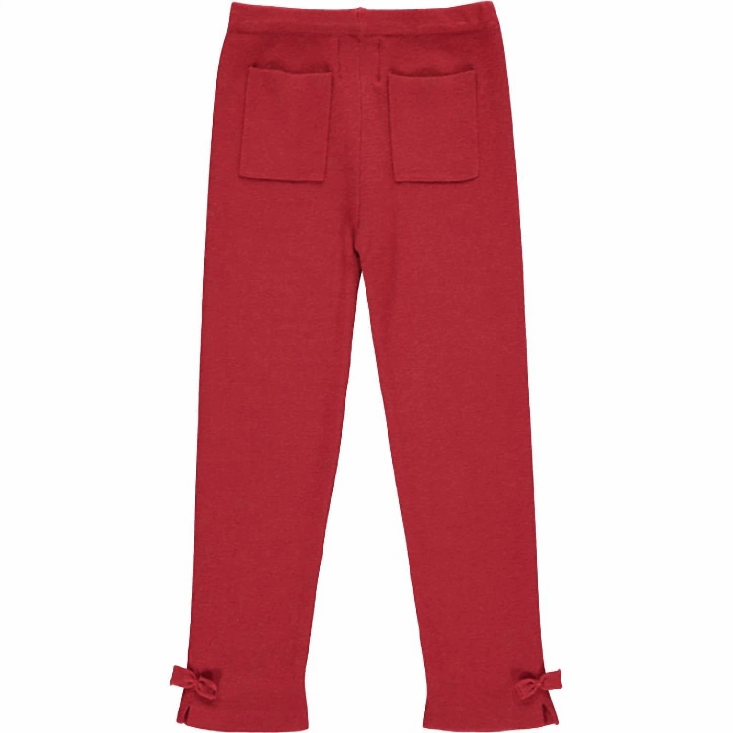 Girl's Olive Leggings In Burgundy Girls Flared Leggings
