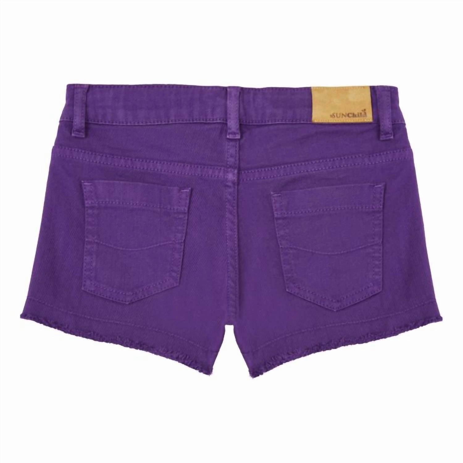 Girl's Praslin Shorts In Iris/purple Girls Scallop Hem Shorts