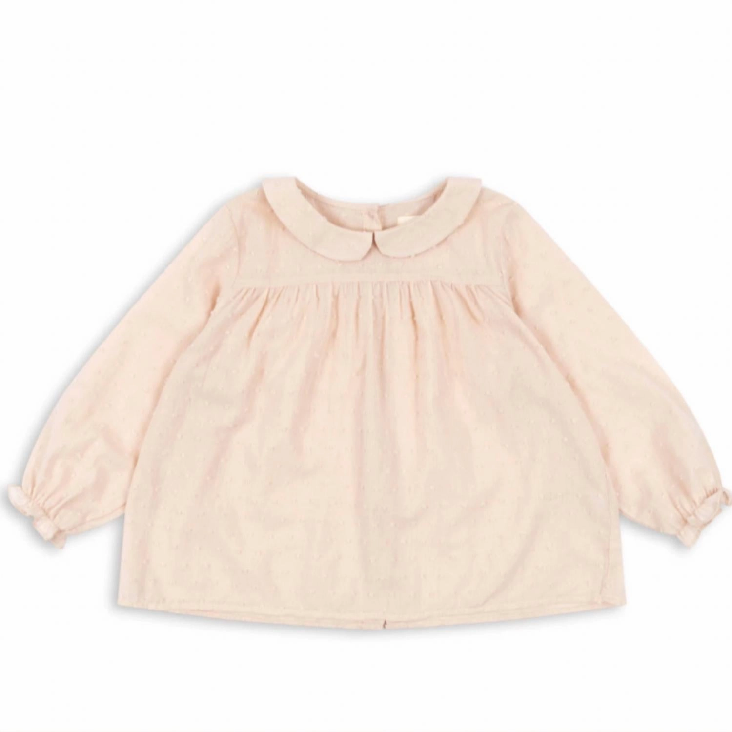 Girl's Priya Blouse In Blush ruffle tops girls, long sleeve tees girls