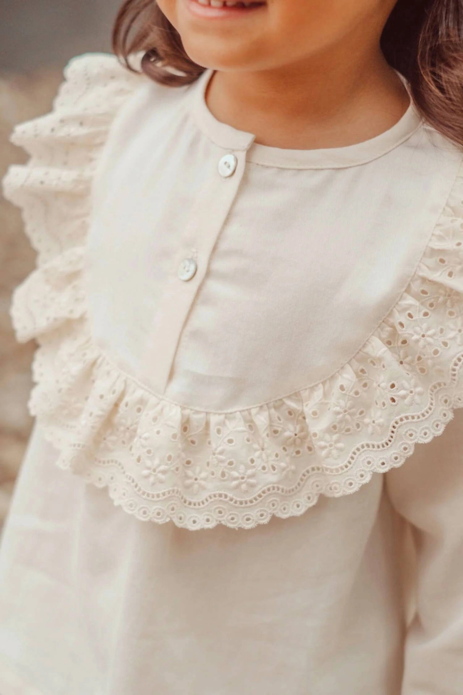 Girl's Pureza Shirt In Natural Girls Tunic Top