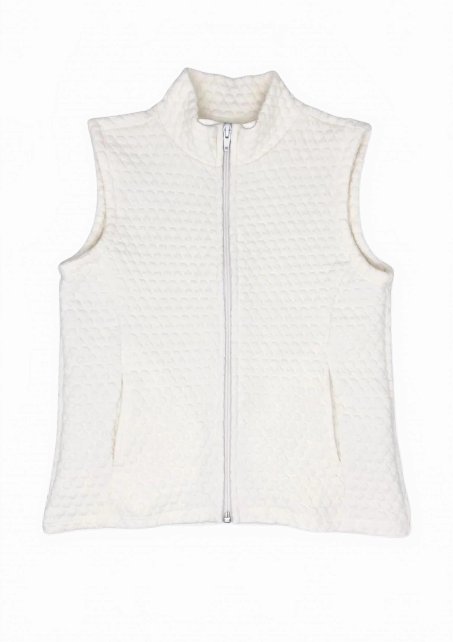 Girl's Quilted Virginia Vest In Worthington White girls trench coats, waterproof jackets girls