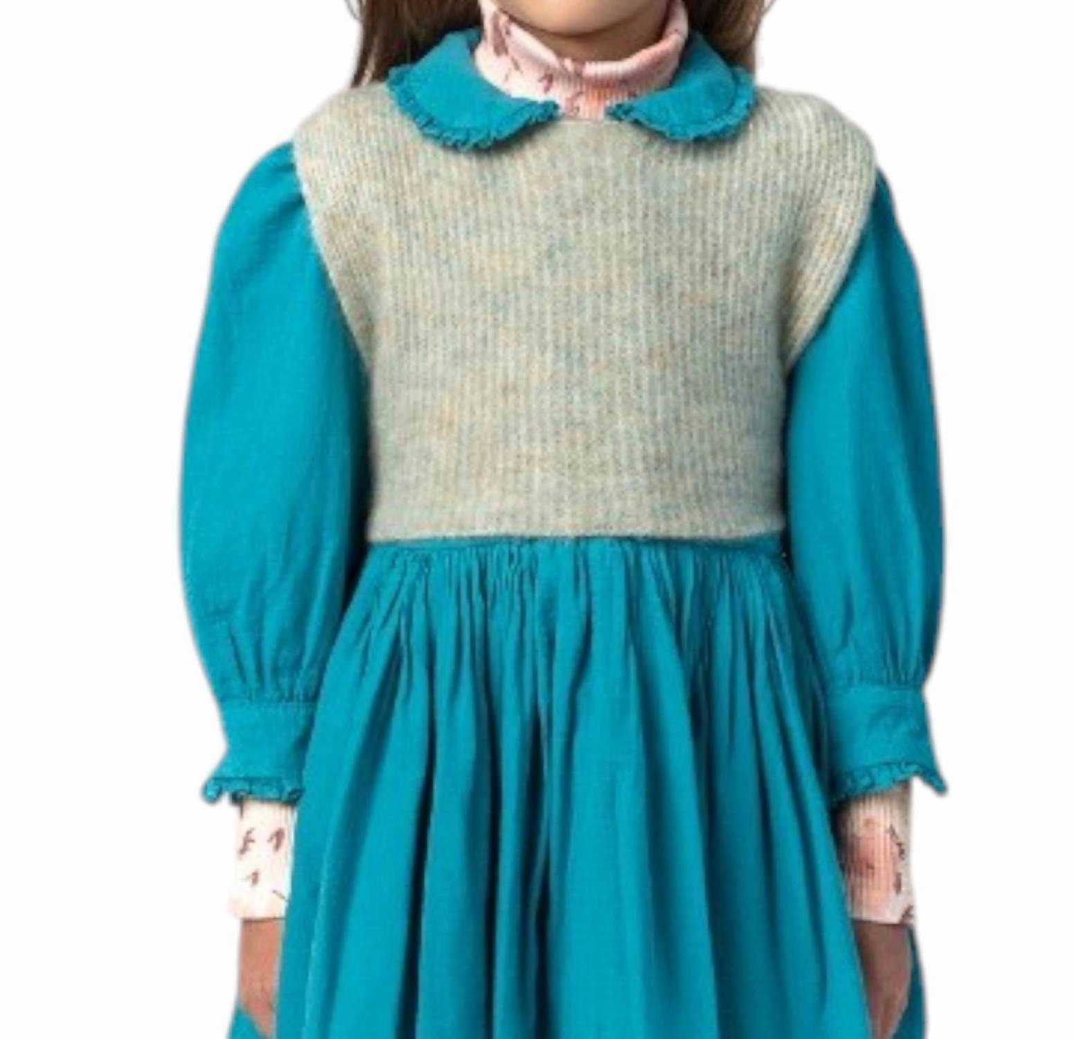 Girl's Raccoon Cardigan Top In Jade Girls Tunic Top