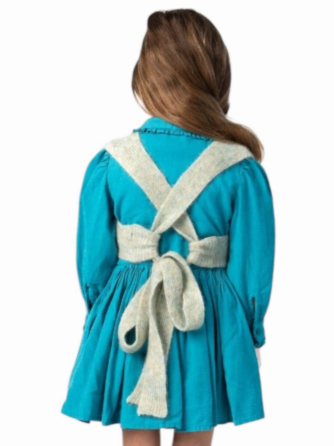 Girl's Raccoon Cardigan Top In Jade Girls Tunic Top