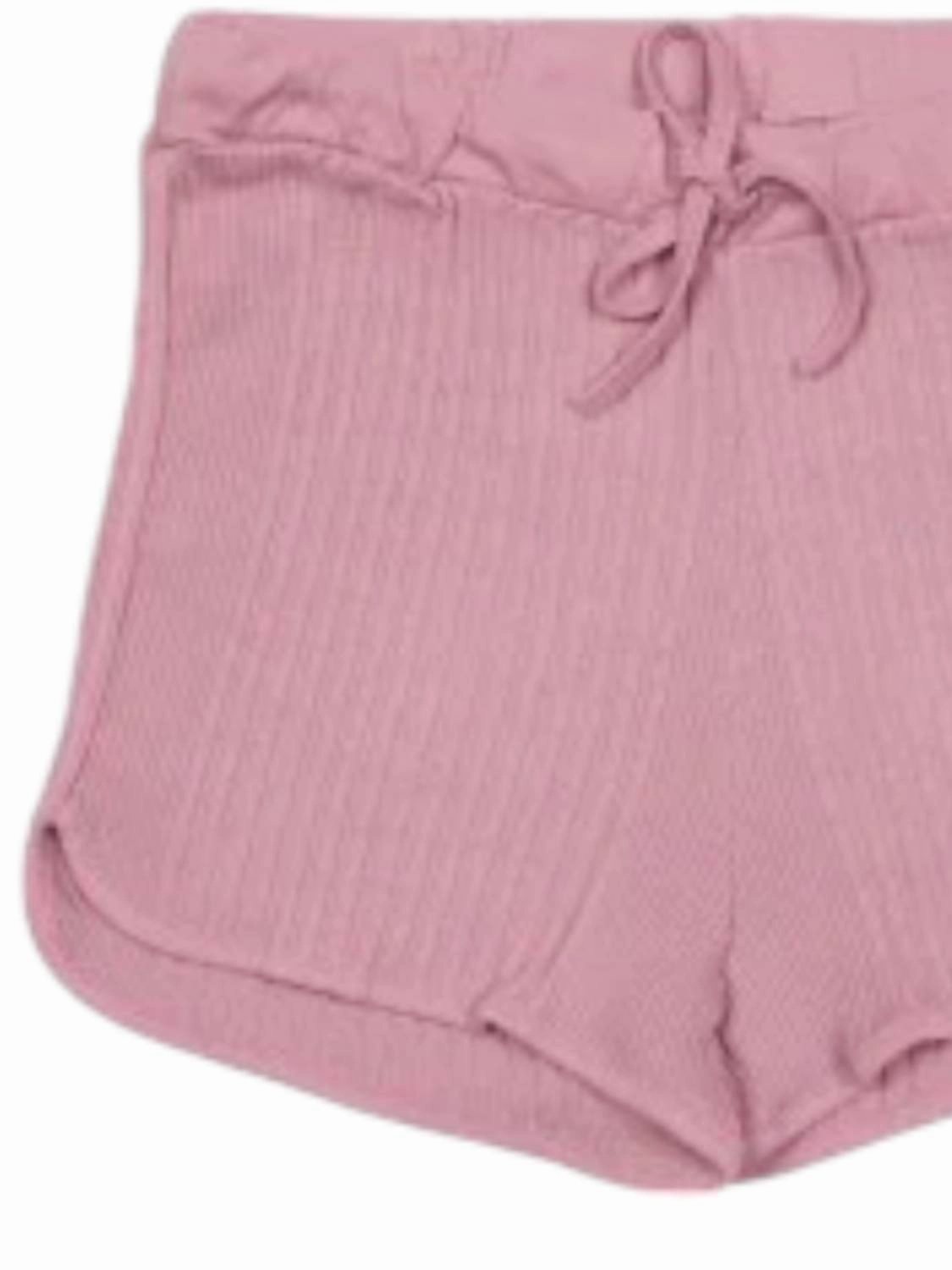 Girl's Rio Poudre Shorts In Pink Girls Scallop Hem Shorts