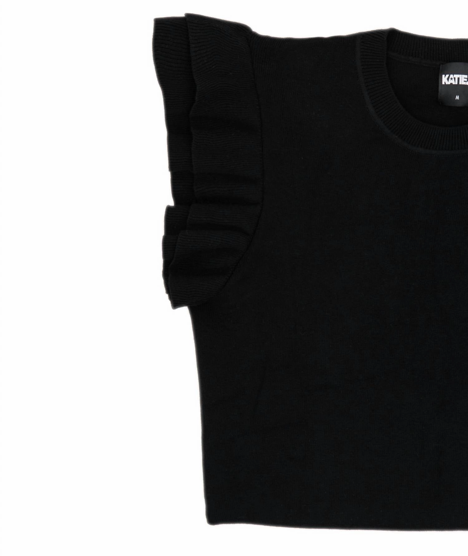 Girl's Short Sleeve Isla Top In Black Girls Tunic Top