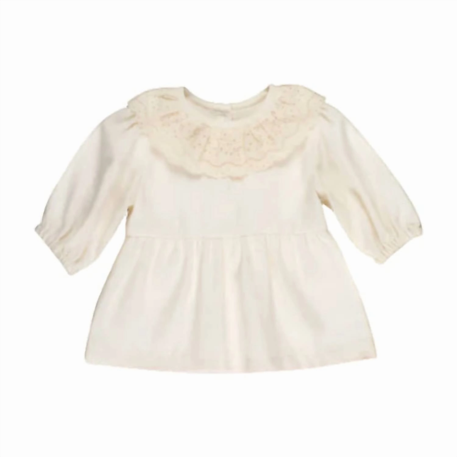 Girl's Zita Blouse In Natural ruffle tops girls, long sleeve tees girls