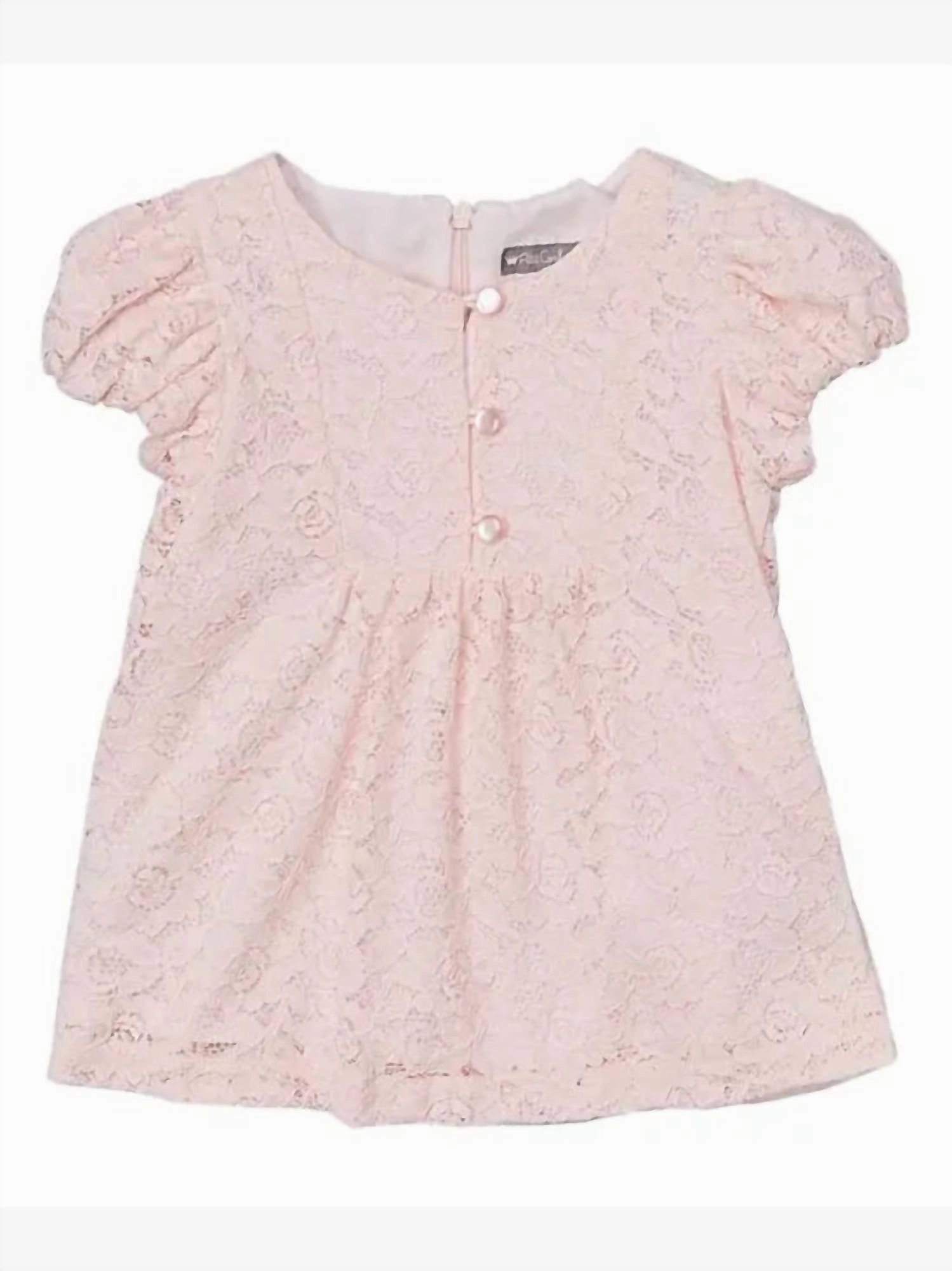 Girls' Cap Sleeve Top In Blush Girls Tunic Top