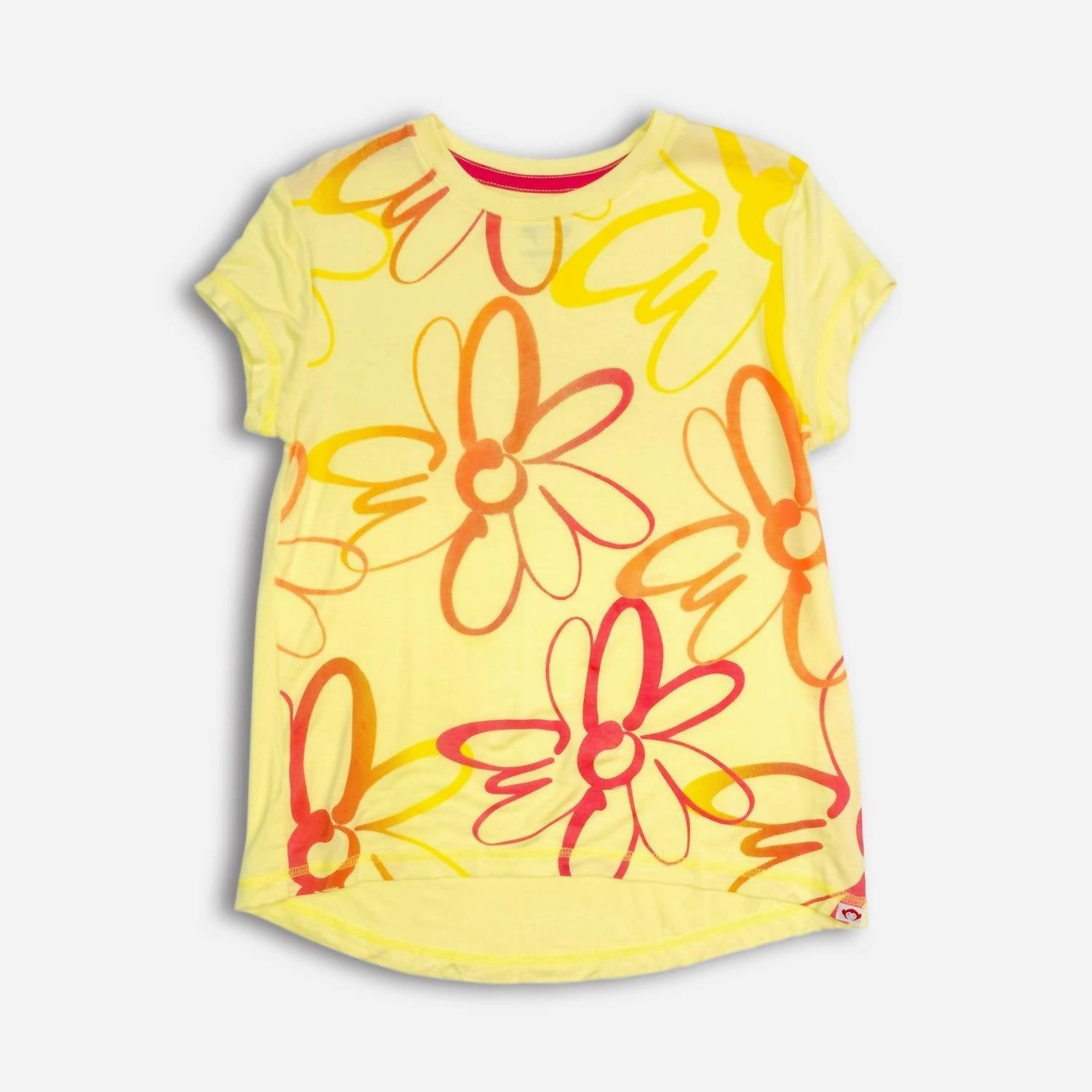 Girls' Circle Tee In Multicolor Daisy ruffle tops girls, long sleeve tees girls