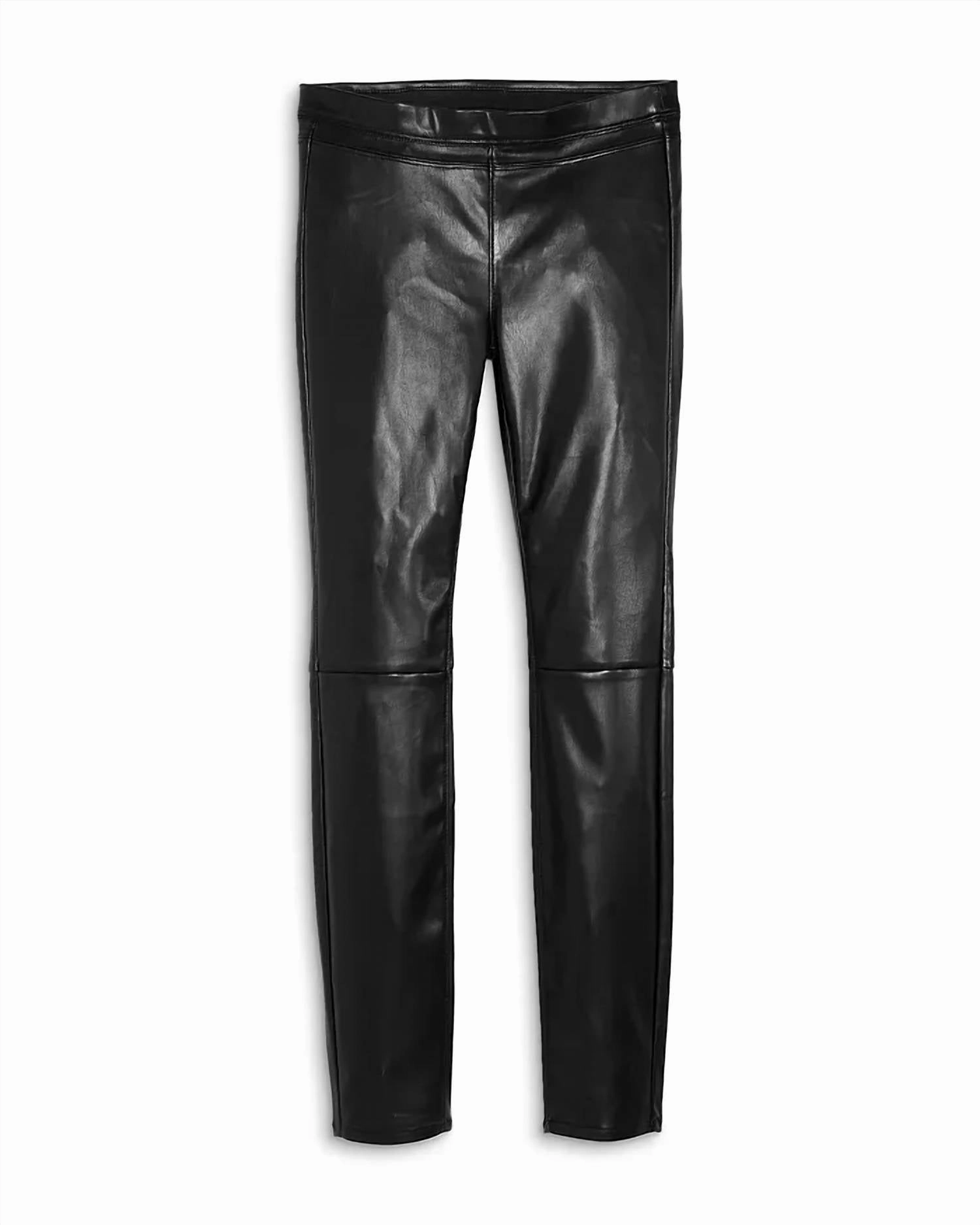 Girls' Faux Leather Pants - Big Kid Black leggings girls, wide leg pants girls