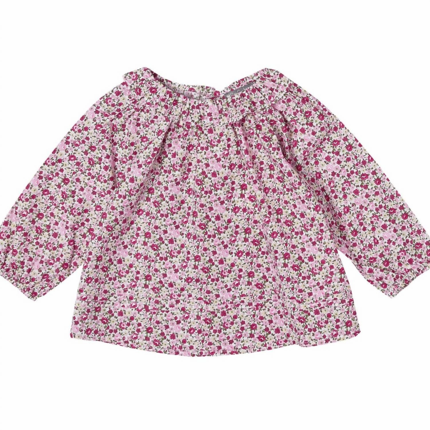 Girls' Liberty Long-Sleeve Tunic In Red ruffle tops girls, long sleeve tees girls