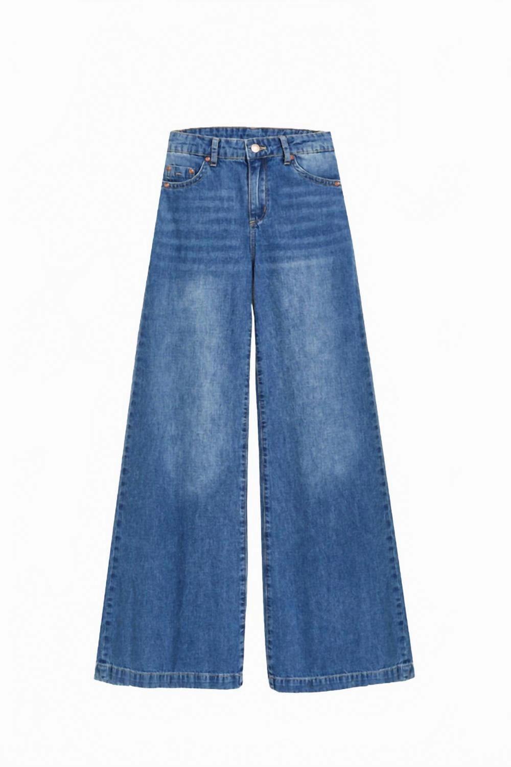 Girls Basic Wide Leg Jeans In Dark Indigo Girls Ripped Skinny Jeans