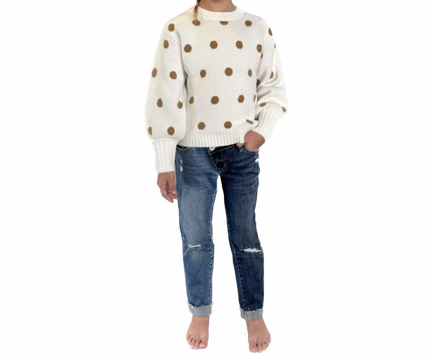 Girls Boyfriend Jean In Dark Blue Girls Ripped Skinny Jeans