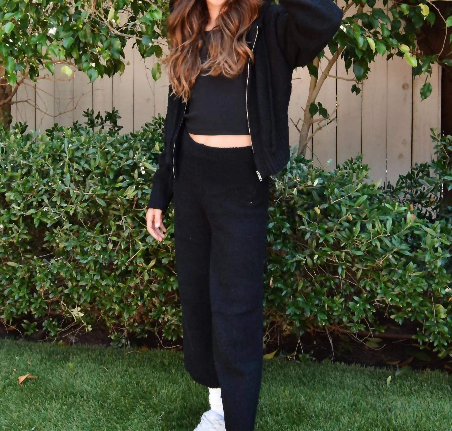 Girls Chenille Flare Pants In Black Girls Flared Leggings