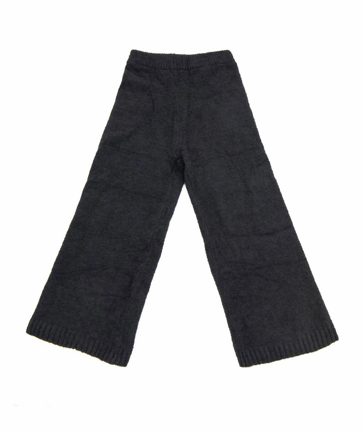 Girls Chenille Flare Pants In Black Girls Flared Leggings