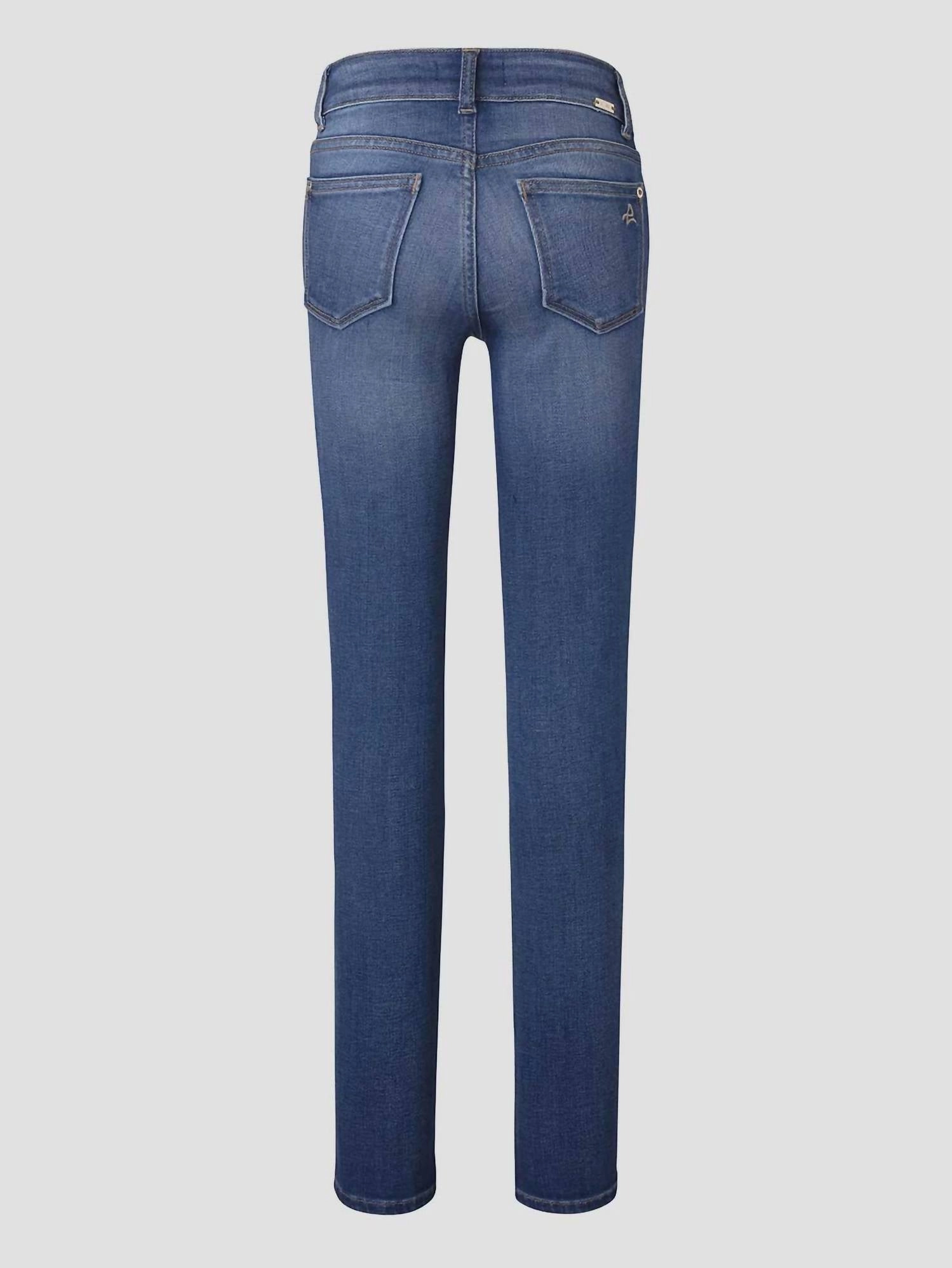 Girls Chloe Blue Skinny Jean In Mid-Indigo Girls Ripped Skinny Jeans