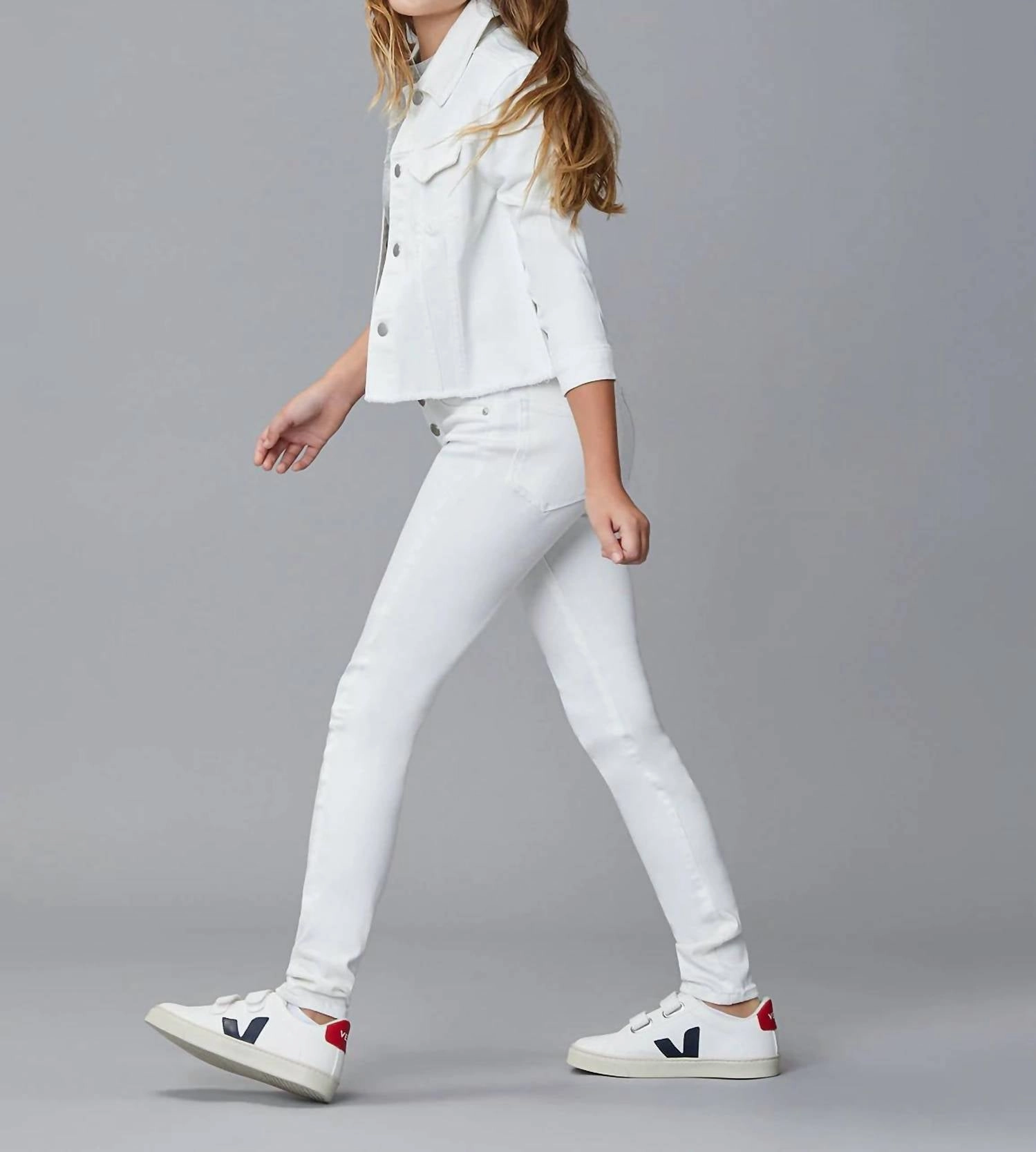 Girls Chloe Hi Rise Jeans In White Girls Ripped Skinny Jeans