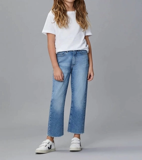 Girls Emie Straight Leg Jean In Glacier girls bootcut jeans, stretch denim girls
