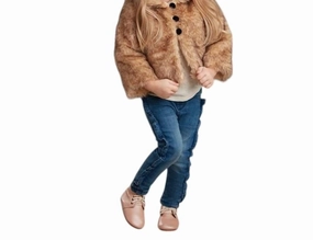 GirlS Faux Fur Jacket In Brown girls trench coats, waterproof jackets girls