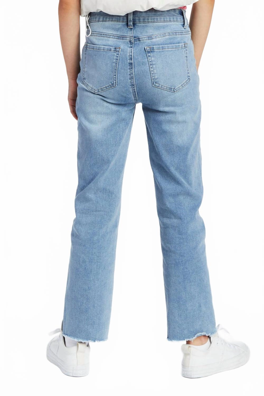 Girls High Rise Straight Slim Fit Jeans In Indigo Girls Ripped Skinny Jeans