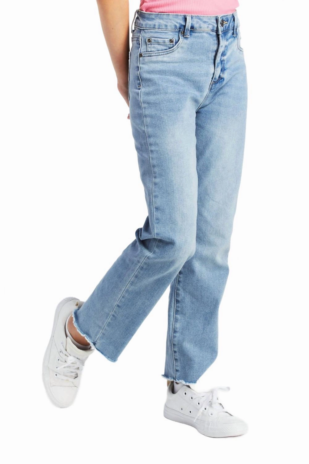 Girls High Rise Straight Slim Fit Jeans In Indigo Girls Ripped Skinny Jeans