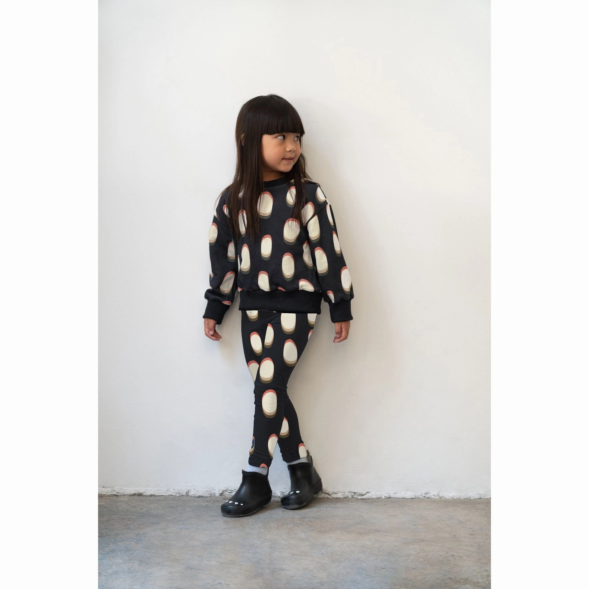 Girls Jersey Leggings with Rib Cuff Girls Flared Leggings