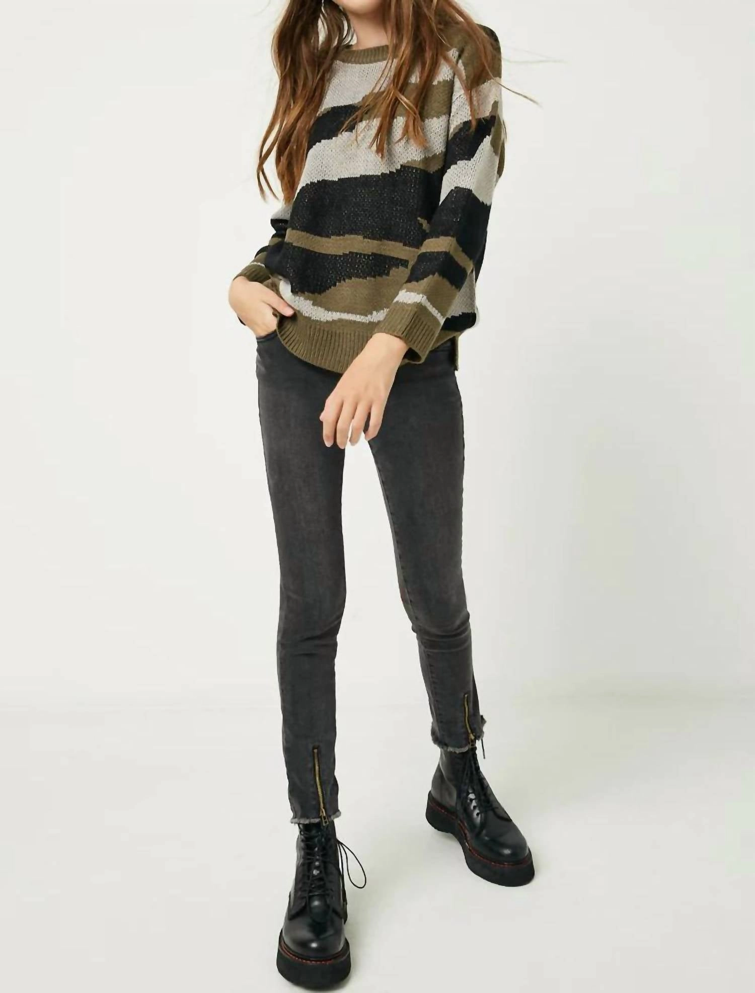 Girls Knit Sweater In Camo Girls Tunic Top