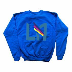 Girls La Crewneck Sweatshirt In Blue ruffle tops girls, long sleeve tees girls