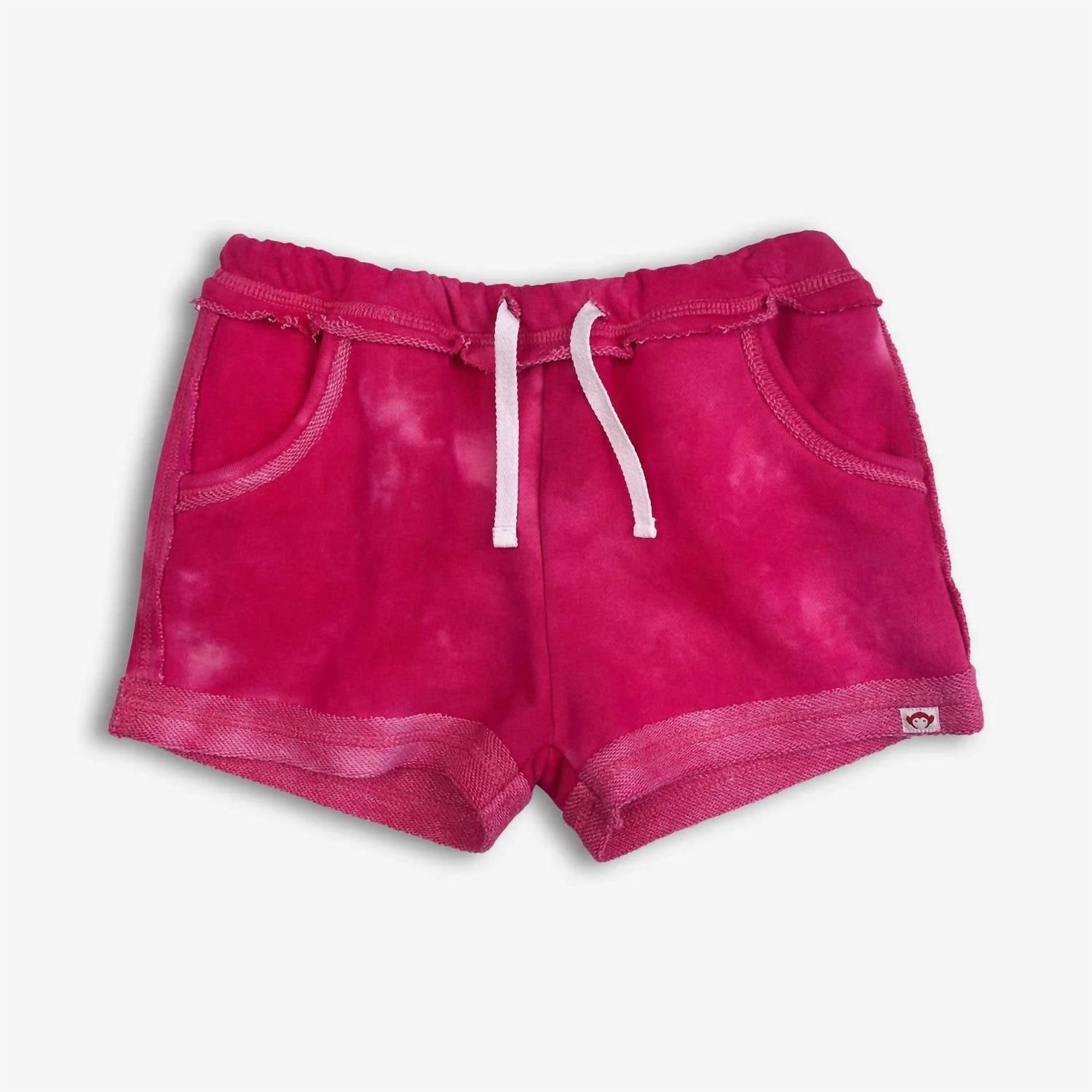 Girls Majorca Shorts In Fuschia Marble Girls Scallop Hem Shorts