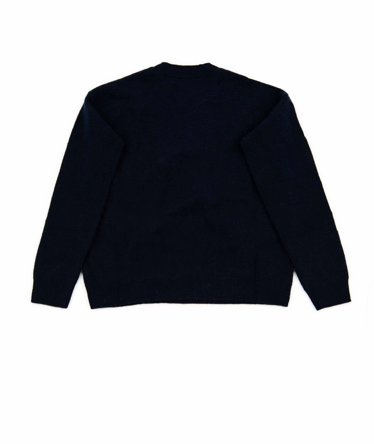 Girls Multi Poms Crew Sweater In Navy Girls Tunic Top