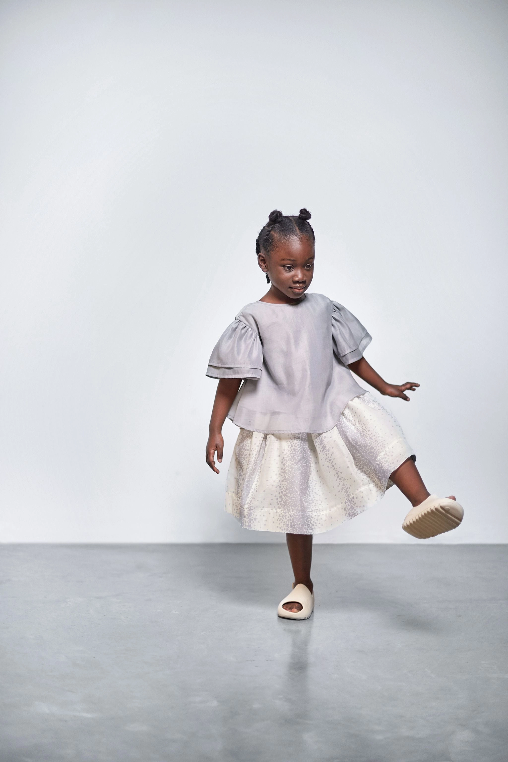 Girls Organza Layered Flared Top Girls Tunic Top