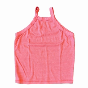Girls Racerback Tank Top In Heather Orange ruffle tops girls, long sleeve tees girls