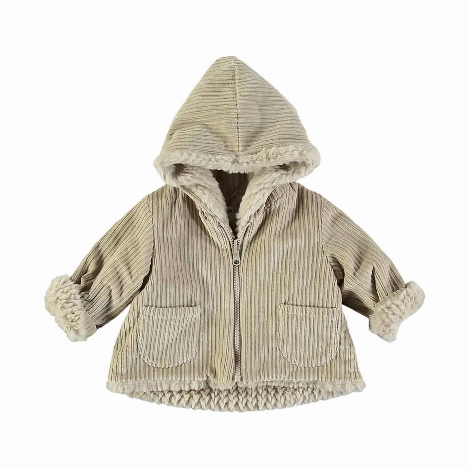 Girls Reversible Coat In Beige girls trench coats, waterproof jackets girls