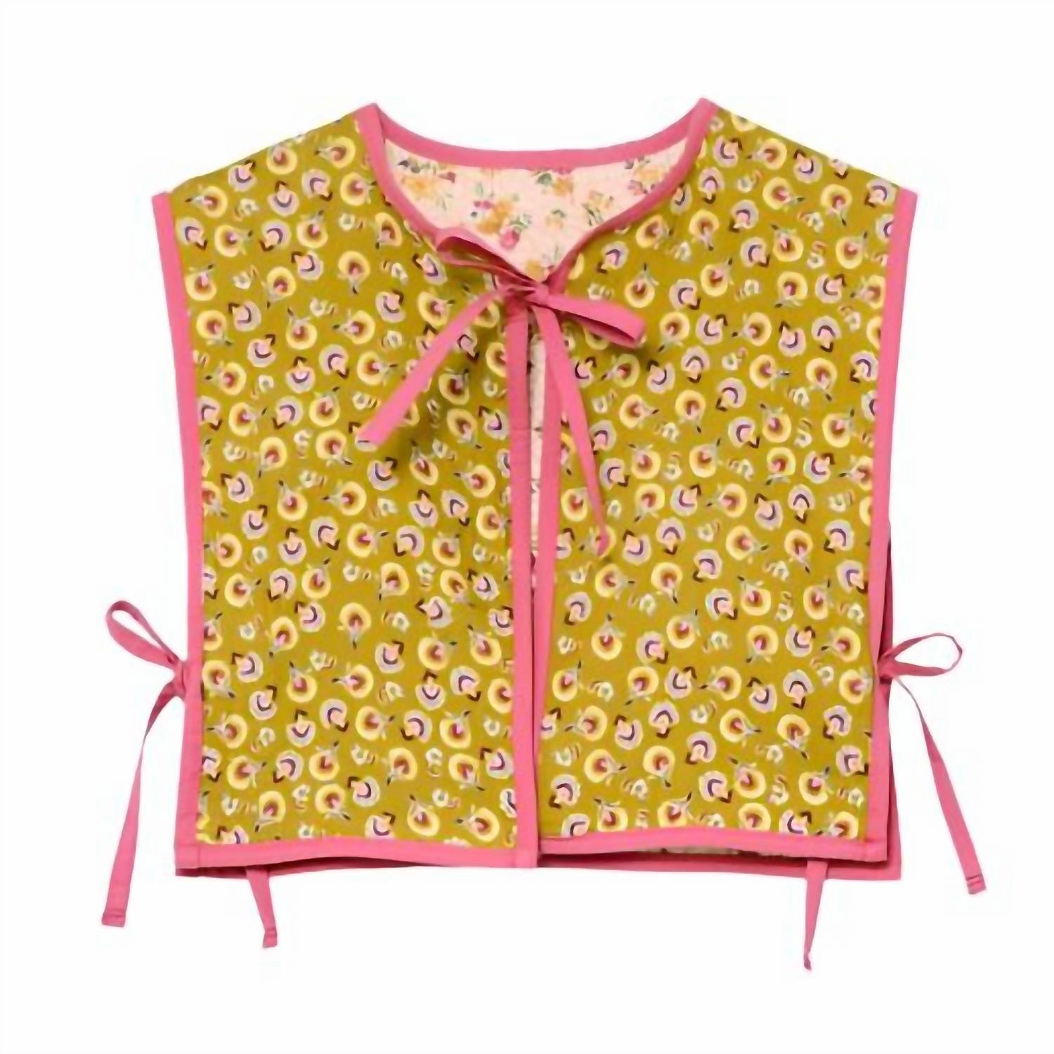Girls Reversible Floral Side Tie Vest In Pink Girls Sherpa Coat