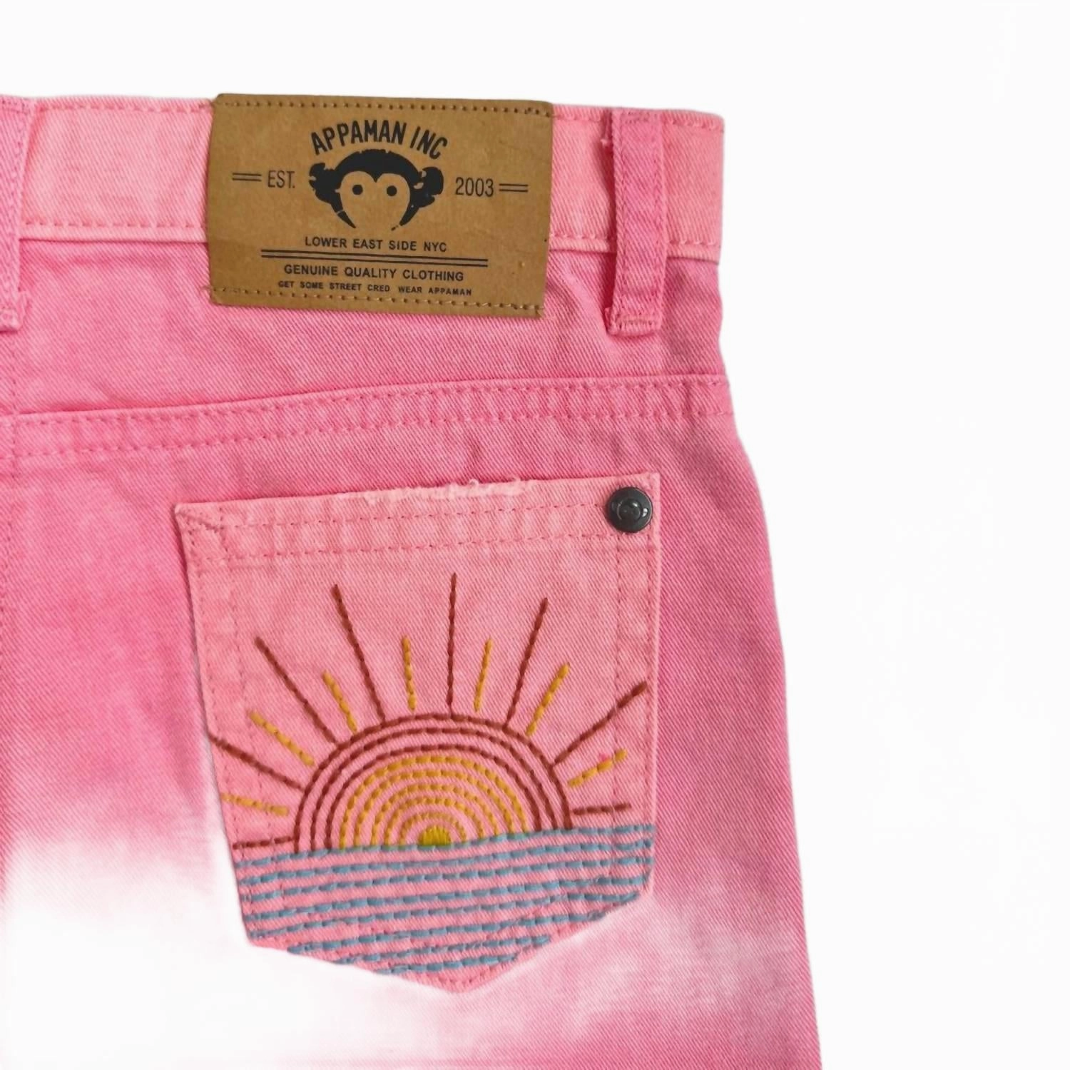 Girls Rhodes Shorts In Pink Mix Girls Scallop Hem Shorts