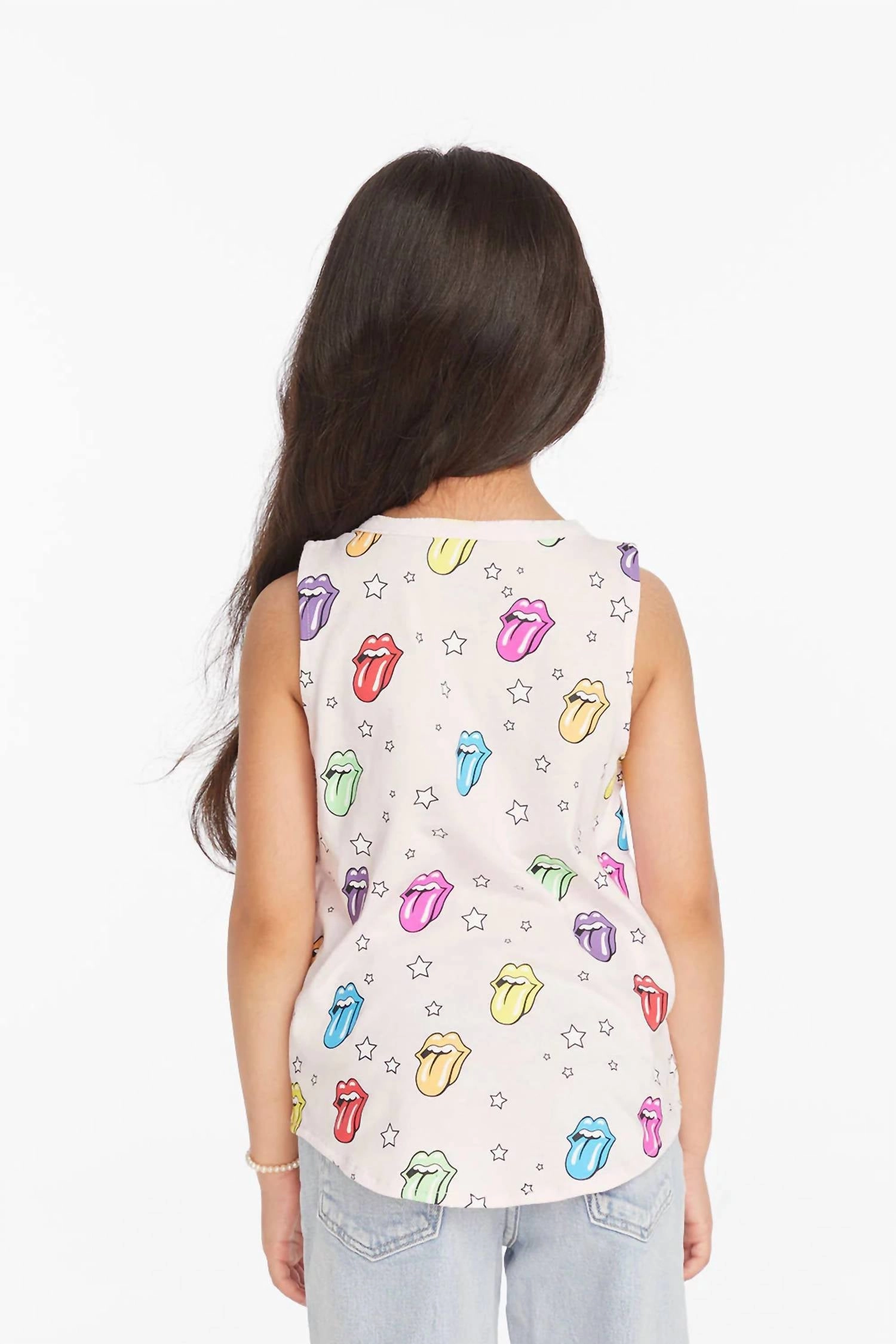 Girls Tank In Rolling Stones Tongue Girls Tunic Top