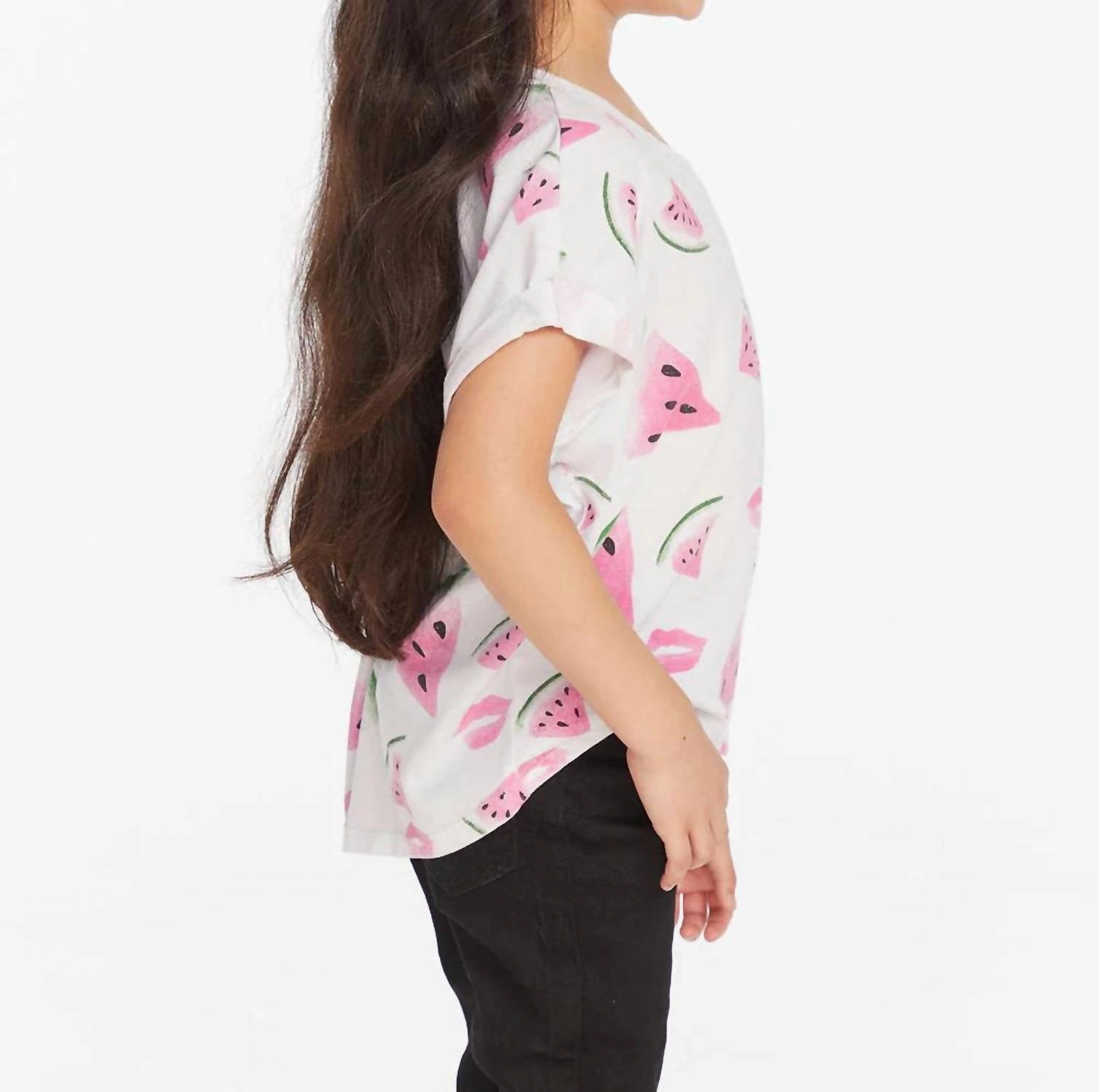 Girls Tee In Watermelon Lips Girls Tunic Top