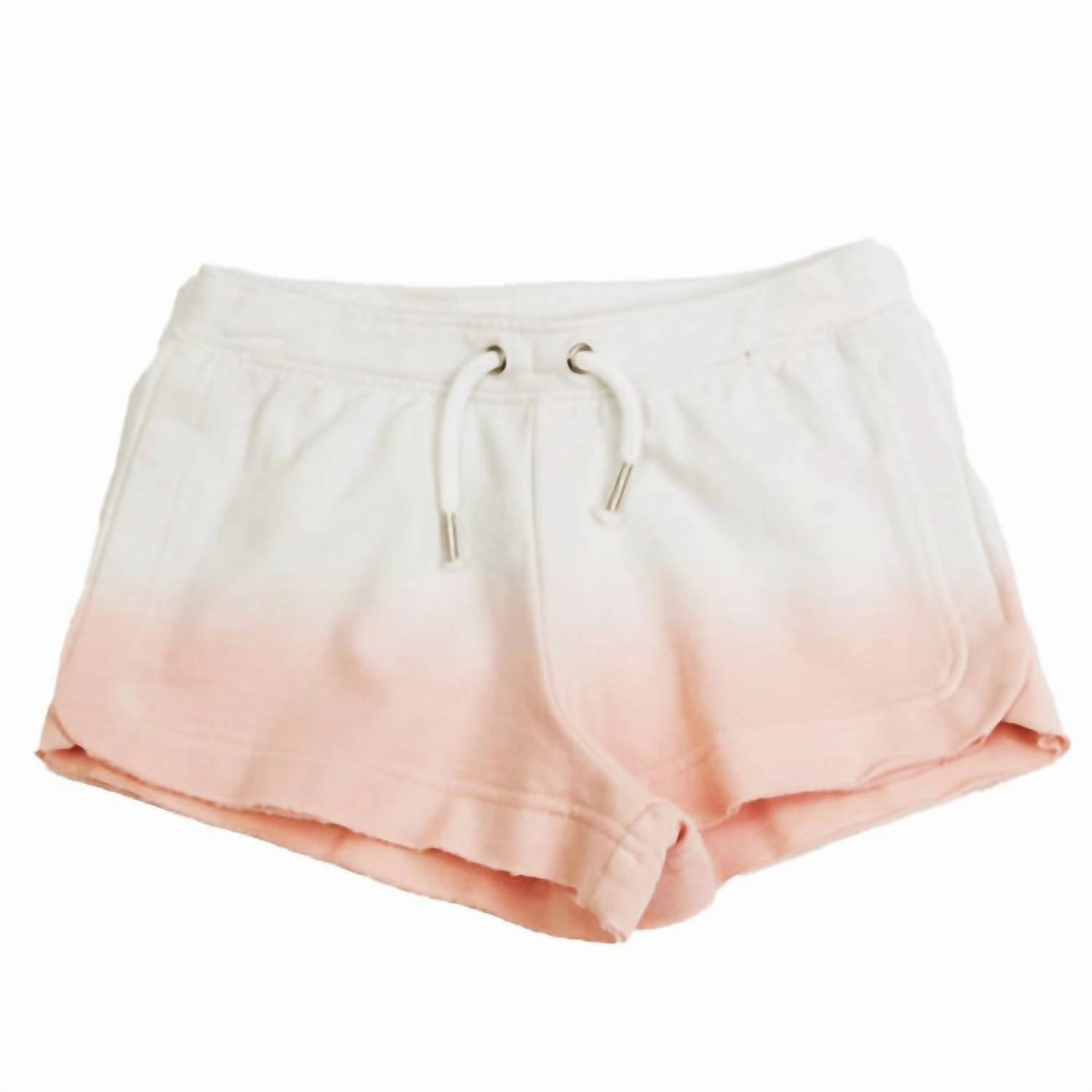 Girls Tween Dip Dyed Raw Edge Short In Pale Pink girls bermuda shorts, bike shorts girls