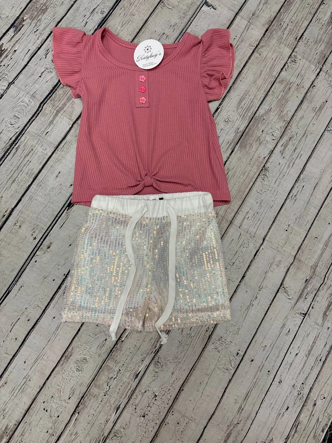 Girls Twisted Front Top In Pink Girls Tunic Top